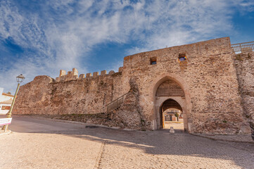 Gate of the town of Coca in Segovia. Spain.