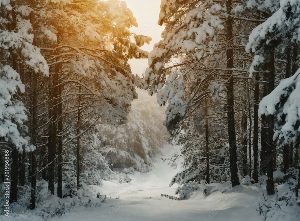 Canvas Prints Winter background