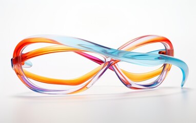 Fusion Flair Glasses, eyeglasses Isolated on white background.