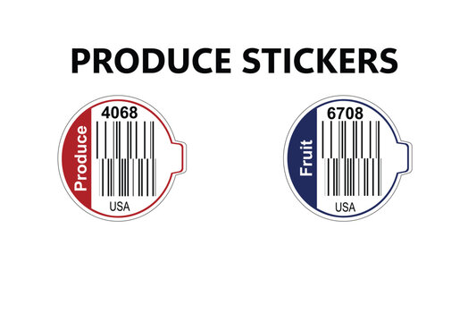 Produce Stickers | Vegetables and Fruit