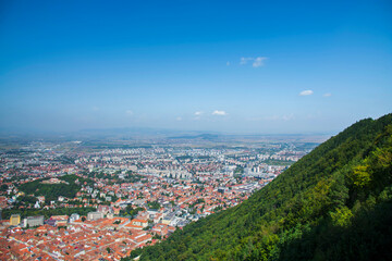 Panorama view of Brasov Transylvania Romania 