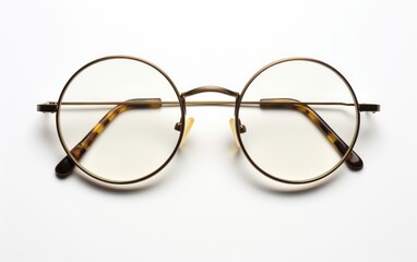Round Spectacles Glasses Frames Eyewear, Circular Eyewear, Rounded Glasses isolated on white background.