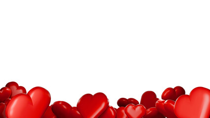 Red hearts border