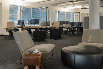 IT office with a meeting and business area