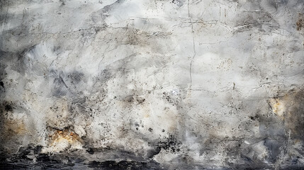 Grunge texture of an old concrete wall covered with peeling gray plaster.. Abstract background for design.