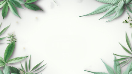 National CBD month banner template. with lots of empty copy space for text. Generative AI