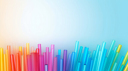 National Drinking Straw banner template. with lots of empty copy space for text. Generative AI