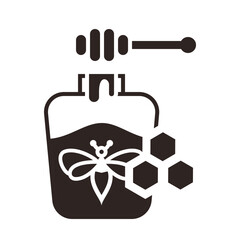 Honey Jar Black Fill Icon