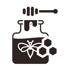 Honey Jar Black Fill Icon