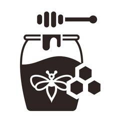 Honey Jar Black Fill Icon