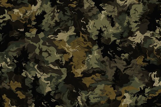 Green Forest Camo Pattern Digital Camouflage Background Outdoor Clothing Textile Natural Camping Hunting Hiking Texture