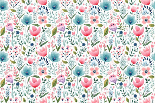 Floral seamless pattern. Easter, springtime, summer time idea