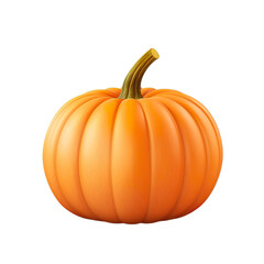 Natural organic Pumpkin isolated on transparent background.