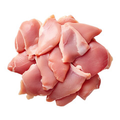 Raw chicken meat isolated isolated on transparent background.