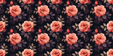 Beautiful pattern of roses. For printing on textiles, clothes, pillows, cups. Beautiful and bright roses. Vector.