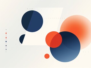Abstract geometric background with circles and dots. illustration for your design Generative AI