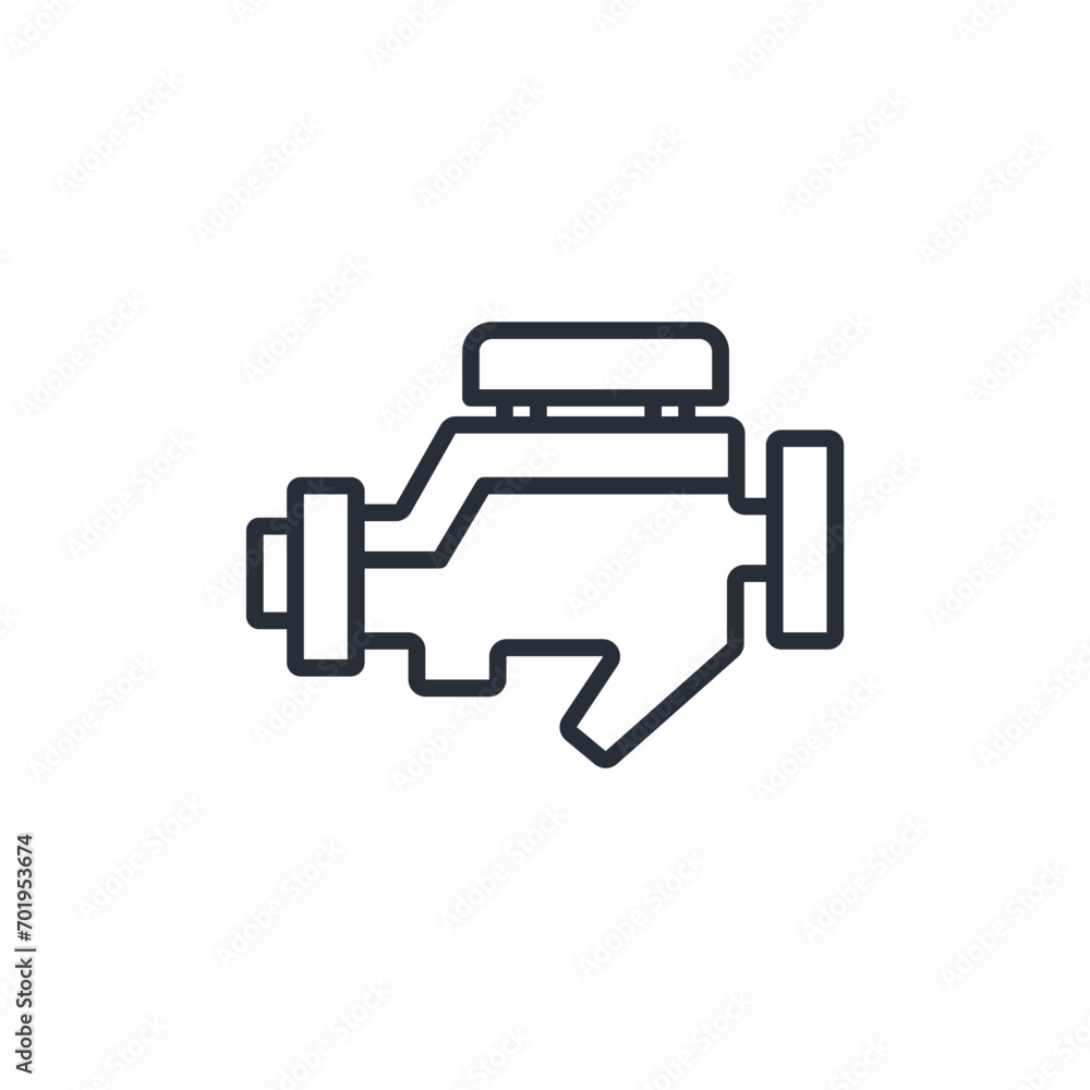 Poster engine icon. vector.editable stroke.linear style sign for use web design,logo.symbol illustration.