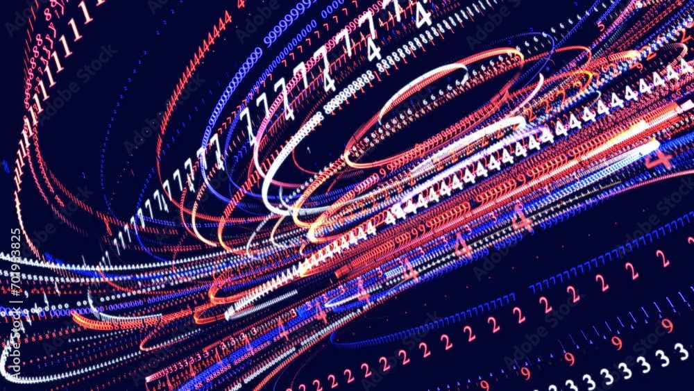 Poster symbols form lines, lines form rings grid. sci fi theme, information ai construction of letters. vj 