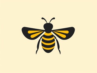 Obraz premium Bee icon. illustration. Flat design style eps 10. Generative AI
