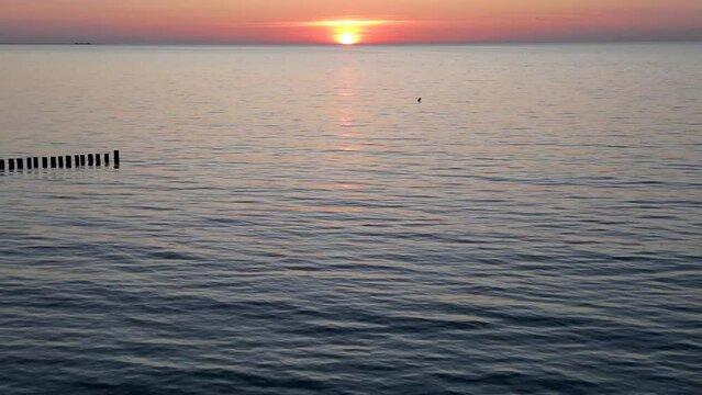 Sonnenuntergang am Strand von Zingst, Darss, Deutschland