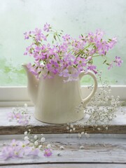 cup of coffee with flowers