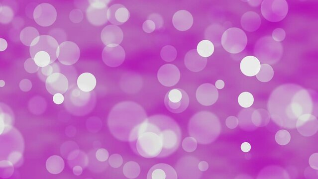 Pink glowing bokeh particles animation.Pink and white background.Moving bubbles colorful blurred animation backdrop.christmas and valentine's day background.	
