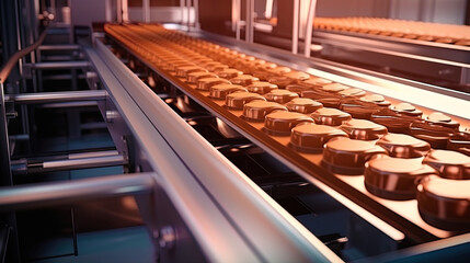 Obraz premium Line for the manufacture and packaging of confectionery