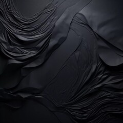 Dark paper sheet and black abstract background, AI generator