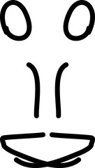 Handgezeichnete Figur, Strichfigur, Strichm&auml;nnchen -  Zeichnung zeigt zwei sitzende Personen. 