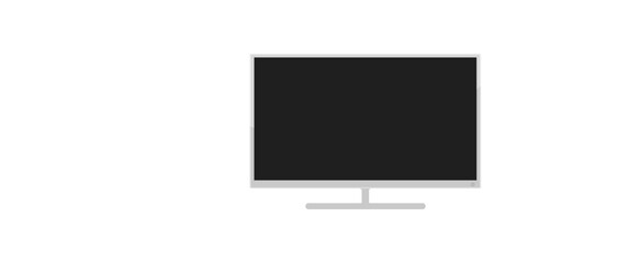 Modern wide monitor on white background.