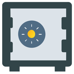 Fireproof safe vektor icon illustation