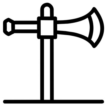 Firefighter's axe vektor icon illustation