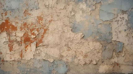 Foto auf Alu-Dibond Alte schmutzige strukturierte Wand Macro shot of peeling and decaying wallpaper texture