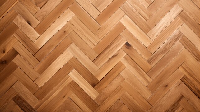 Textured pattern of herringbone parquet wood flooring
