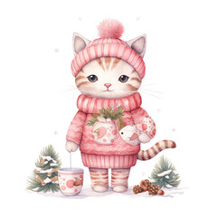 Kitten in winter
