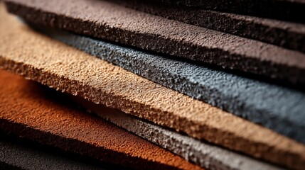 Rough, textured sandpaper with varying grit levels - obrazy, fototapety, plakaty