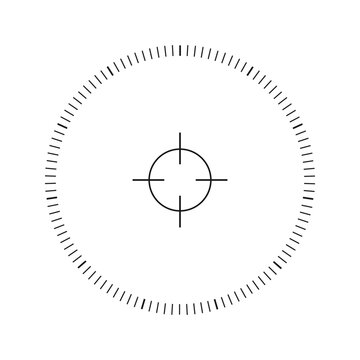 recommend clip art: Viewfinder scale with target crosshair sign of sniper weapon, military optic, monocular, telescope. Focus, goal, shot, point of view graph isolated on white background. Vector outline illustration