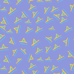 Purple 90s Funky Triangle Seamless Background