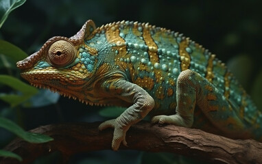 Chameleon in wildlife
