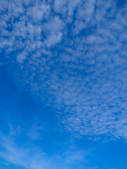 Fototapeta na wymiar fleecy clouds in the blue sky