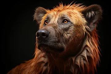 Zelfklevend Fotobehang Brown Hyena © wendi