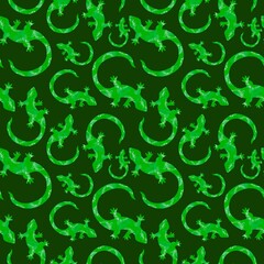 Summer cartoon animals seamless lizard pattern for wrapping paper and fabrics and linens and kids clothes print