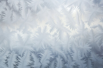 Close-up of frosted glass with a subtle frost pattern