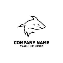 Vector shark fin logo symbol vector illustration