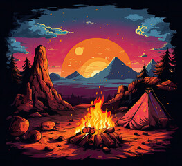 A Serene Night Under the Stars