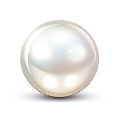 White Pearl on a White Background