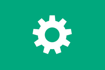 gear illustration in flat style design. Vector illustration.	