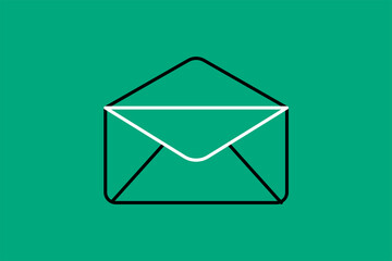 letter illustration in flat style design. Vector illustration.	