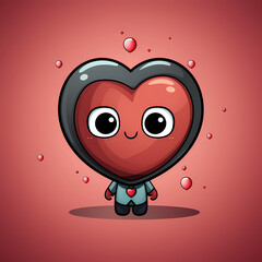 A love-themed cut minimalist fashionable and uniquely  art