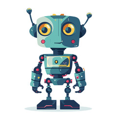 Cute robot, vector in minimalism